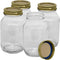 Canning Jars with Lids and Bands, Quart Size Regular Mouth Clear Glass Mason Jar, Pack of 4