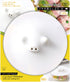 K900 Pig Drop Lid, Large, 8.5 inches, Silicone/White, Microwave/Dishwasher Safe