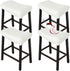 Bar Stool Cover Rectangle Set of 4 Waterproof PU Counter Height Bar