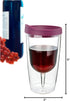 Southern Homewares 10oz Merlot Red Lid Wine Tumbler, 2-Pack, Insulated Double Wall Acrylic