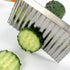 2 PACK French Fry Crinkle Cutter, Wavy Potato Slicer, Vegetable Chopper Knife for Home Kitchen