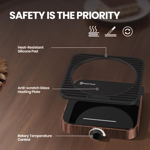 3-Temp Settings,Auto Maestri House Mug Warmer, Electric Coffee Cup Warmer for Desk with Shut Off, Constant Temperature