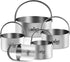 5 Pieces Biscuit Cutter Set, Round Cookies Cutters with Handle, 18/8 Stainless Steel Pastry and Dough Cutters