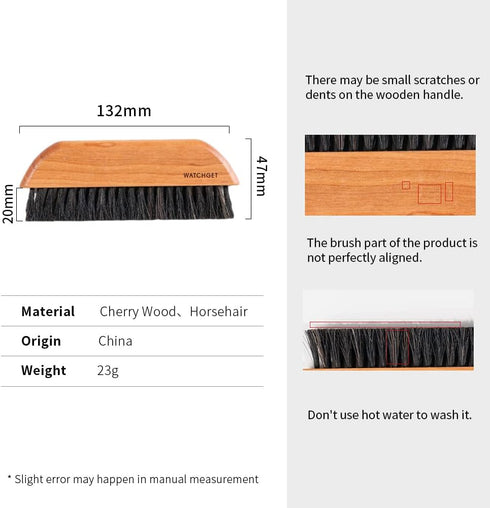 Espresso Machine Cleaning Brush with Wooden Handle, Coffee Grinder Brush for Countertop Cleaning Tool