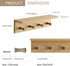 Wall Mount Coat Rack with Shelf, Sturdy Wooden Floating Shelf withHooks Save Your Indoor Space, Wall Organizer siutable