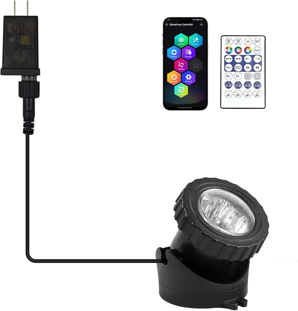 RGB Underwater Pond Lights, Super Bright LED Submersible Fountain Lights Colored Landscape