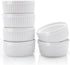 Nuwave Ceramic Ramekins 8 oz, Set of 6, Elegant Style for Baking Souffles, Custards, Puddings, 4.3” Wide & 2” Tall,