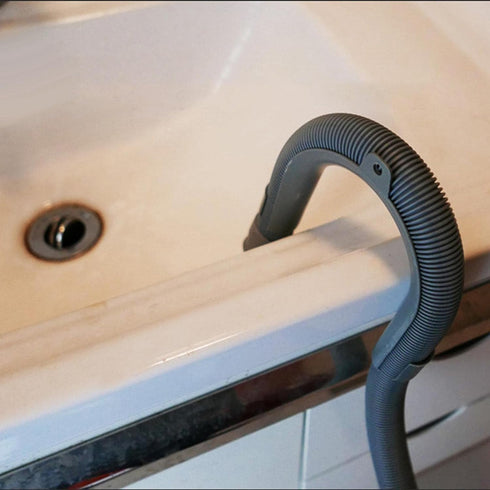 2Pcs Gray Clothes Washer Drain Hose Holder, U-Shape Hook Adapter for Washing Machine Drain Hose