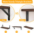 16.5 Inch (Set 6 YGEOMER Brown Floating Shelves for Wall, Farmhouse Wall Shelves for Bedroom, Bathroom Storage, Living