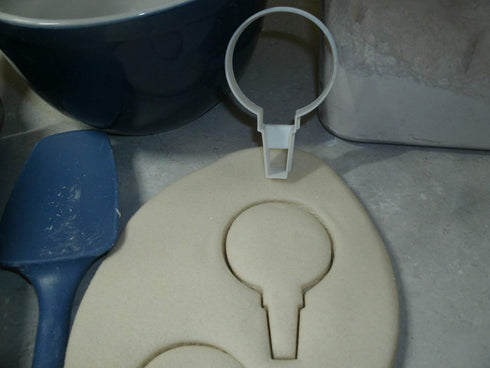 GOLF BALL WITH TEE COOKIE CUTTER, SPORTS ATHLETIC OUTLINE, MADE IN USA PR2496