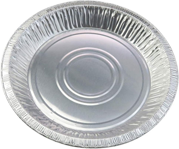 KitchenDance 10" Disposable Aluminum Foil Pie Pans Pack of 12 Strong & Sturdy Tins for Bakers and Cooking