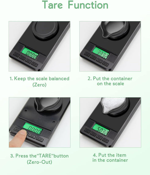 Milligram Scale 50g/0.001g, Digital Mg Scale with Calibration Weight, High Precision for Jewelry, Powder, Medicine