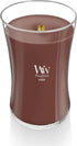 WoodWick Large Hourglass Candle Redwood - Premium Soy Blend Wax, Pluswick Innovation, Wood Wick, Made in USA