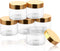 SATINIOR 6 Pack 2 oz Plastic Jars with Lids, Wide-mouth Refillable Leakproof Round Empty Jars for Travel