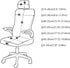 Office Chair Cover Black, Water Resistant Washable Soft Comfortable Armrest Protector Slipcover for Office Dining Room