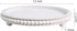 12in HPC Decor Round Wood Tray - White, Distressed, Farmhouse Rustic - Decorative Tray for Living Room, Coffee Table