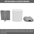 Bathroom Toothbrush Holder, Grey Plastic Detachable Organizer Caddy with 3 Slots for Electric Toothbrush and Toothpaste
