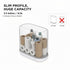 3.3 4 6.9" MOPALL Dog Proof Trash Can with Lid, Gallon Slim Bathroom Garbage Bin with Inner Bucket, Fits Standard