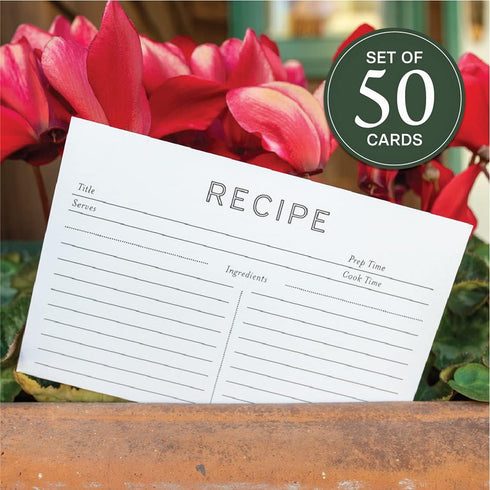 Jot & Mark 50 Count Recipe Cards 4x6 Inches Blank Double Sided, Modern Minimal Design