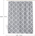 WELTRXE Moroccan Fabric Shower Curtain - Waterproof Polyester Geometric Pattern Bathroom Curtains, 72 x 72 inches