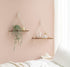 Set 2 Mkono Macrame Hanging Shelves Boho Wall Decor of Rustic Wood Floating Storage Shelf for Bedroom Bathroom Living