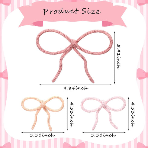 6 2 Barydat Pcs Boho Bow Wall Decor Pink Bow Nursery Decoration Coquette Room Decor Woven Macrame Wall Hanging Size