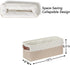 DULLEMELO 2-Pack Bathroom Baskets, Small Canvas Fabric Storage Bins with Leather Handles for Organizing Closets