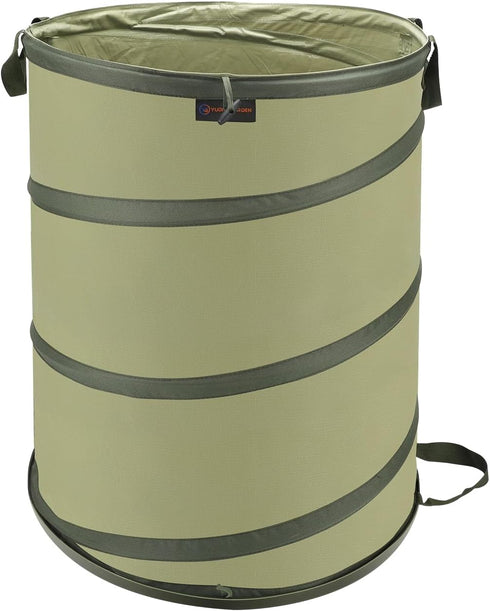 Hard Bottom Collapsible Garden Bag, 45 Gallon Pop Up Trash Can for Camping, Reusable Yard Waste Bags for Patio, Leaf,