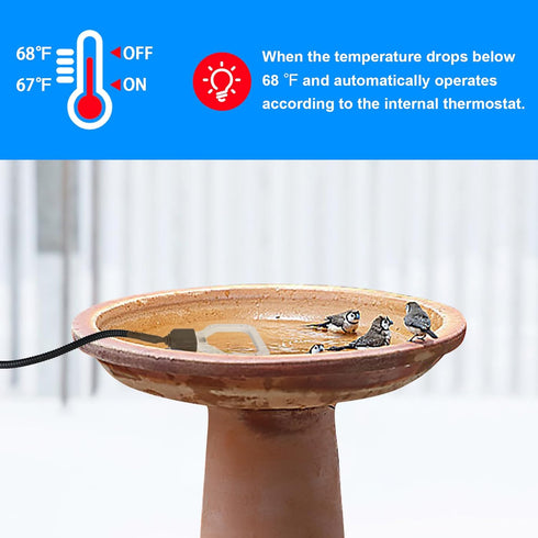500W 50Gal Magoog Chicken Water Heater, Chicken Water Deicer for Plastic Waterer, Liverstock Water Heater, Cast