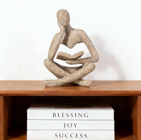 Bookshelf Decor, Coffee Table Decor, Library Decor Sculptures - Abstract Thinker Statue, Resin Modern Art Sculptures