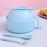 Microwave Ramen Bowl, Cooker with Lid, Plastic Mixing Salad Pasta Fruit Rice Cereal Instant Noodles Soup Maker Set