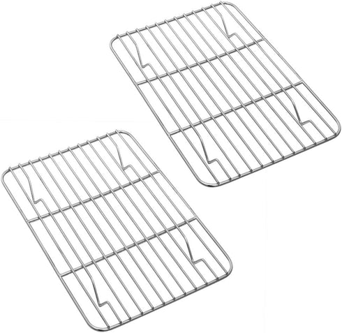 P&P CHEF Baking Rack Pack of 2, Stainless Steel Cooling Rack for Cooking, Baking, Roasting, and Grilling