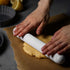 Fdit White Plastic Embossed Design Dough Roller, Non-Stick Exhaust Rolling Pin for Making Pasta, Cookies, Bread