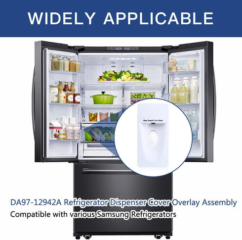 Upgraded DA97-12942A Ice Assy Dispenser Cover for Samsung Refrigerators, Water Dispenser Cover Replacement Part - Replaces AP5651849 3036257 PS5575407