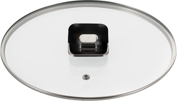 NutriChef 3.7 Quart Sautepan Pot-See-Through Tempered Glass Lids, Works with Model: NCCWSTKBLK (Black), One Size by NutriChef