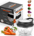 Manual Food Processor Vegetable Chopper, Portable Hand Pull String Garlic Mincer, 2 Cup with Egg Batter Peeler