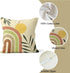 Boho Pillow Covers 16x16 Inch, Vintage Sunrise Throw Pillow Covers, Abstract Arch Terracotta Linen Pillow Cases