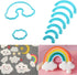 9Pcs Rainbow & Cloud Fondant Cutter Set, Cake Decorating Tools for Sugarcraft, Polymer Clay, Cookies, Biscuit Cutters