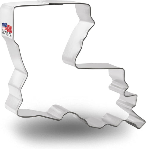 Foose Store Louisiana Cookie Cutter 3.5 Inch, Tin Plated Steel Made in the USA