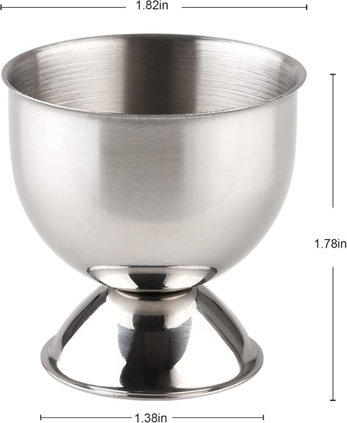 Leegg Set 12 Egg Holder Cup of Egg Cups for Soft & Hard Boiled Eggs Stainless Steel Egg Holders Kitchen Tool