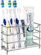 Linkidea Stainless Steel Toothbrush Holder Stand - 7 Slot Organizer for Shower, Bathroom, Wallmount/Countertop