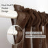 MIULEE Solid Chocolate Brown Kitchen Sheer Valance, 1 Panel Voile Window Curtain for Living Room (60" W x 18" L)