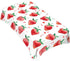 TKS MITLAN Red Strawberry Decorative Rectangle Tablecloth Summer Fruits Strawberry Leaves Polyester Table Cloths