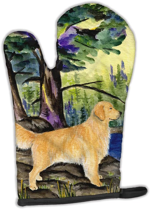 Caroline's Treasures Golden Retriever Oven Mitt, Heat Resistant, Thick for Hot Pans
