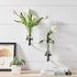 Set 2 of Hanging Glass Vases with Metal Stand - Stylish Plant Holder