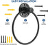 Vintage Style Wall Mounted Iron Towel Ring for Bathroom