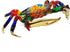 6" WitnyStore Red Rainbow Crab Artistic Blown Glass Figurine Premium Hand-Blown Statue Tabletop Decoration Unique