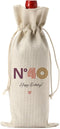 Happy 40th Birthday Wine Bag, Unique Gifts for Women & Men, Cool 40 Year Old Birthday Party Decorations