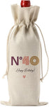 Happy 40th Birthday Wine Bag, Unique Gifts for Women & Men, Cool 40 Year Old Birthday Party Decorations