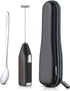 Electric Milk Frother Drink Mixer, ROMAUNT Handheld Electric Battery Operated Frother, Stainless Steel Foam Maker